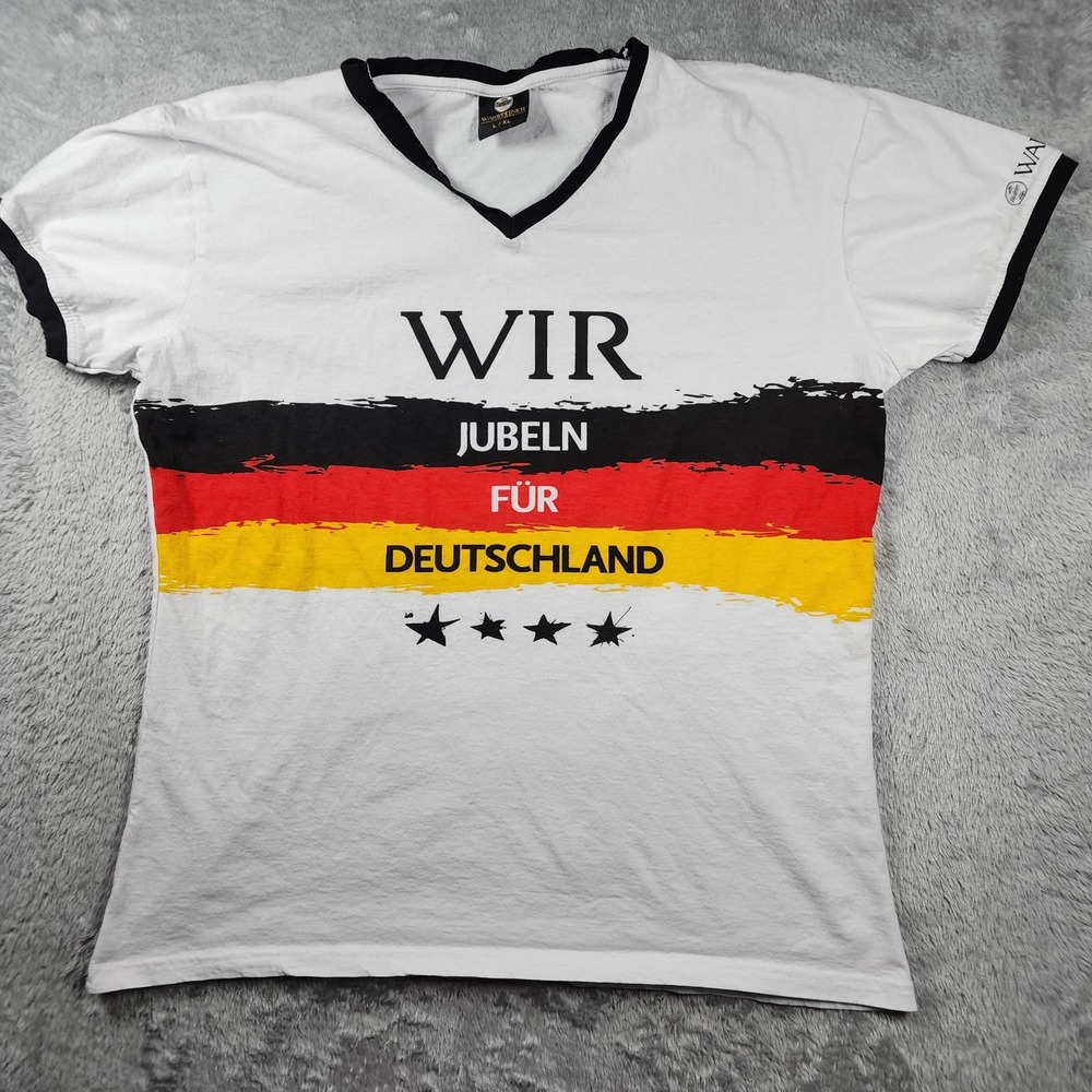 Warsteiner Shirt Mens XL White Germany Ringer Soccer Beer Soccer‎ Deutschland